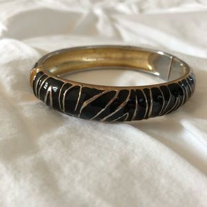 SALE Express Black & Gold Tiger Stripe Bangle Cuff